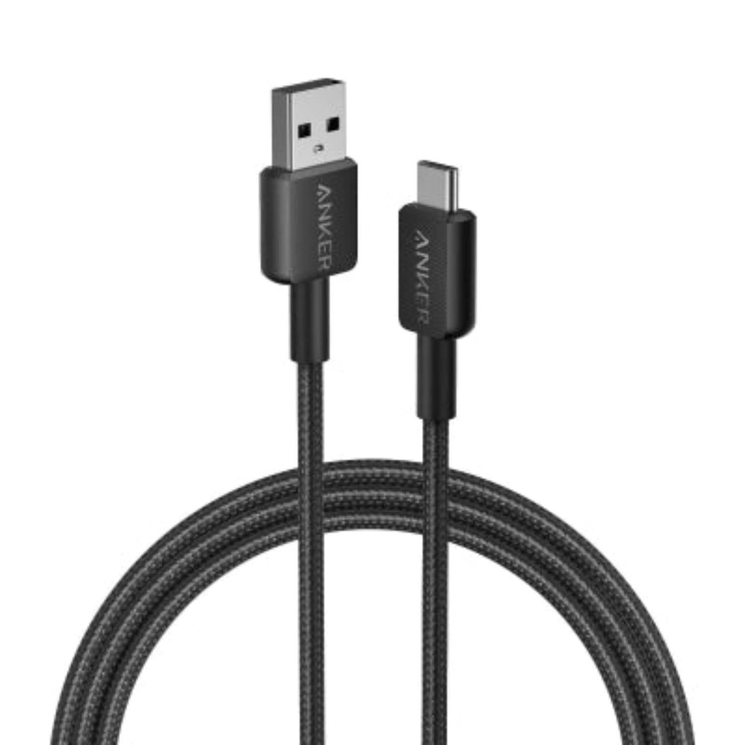 Anker 322 USB-A to USB-C 6ft Braided Cable A81H6H11 – Black Anker 322 USB-A to USB-C 6ft Braided Cable A81H6H11 – Black